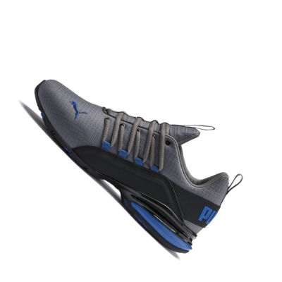 PUMA Axelion Rip Spor Ayakkabı Erkek Siyah Mavi | TR193TOYH
